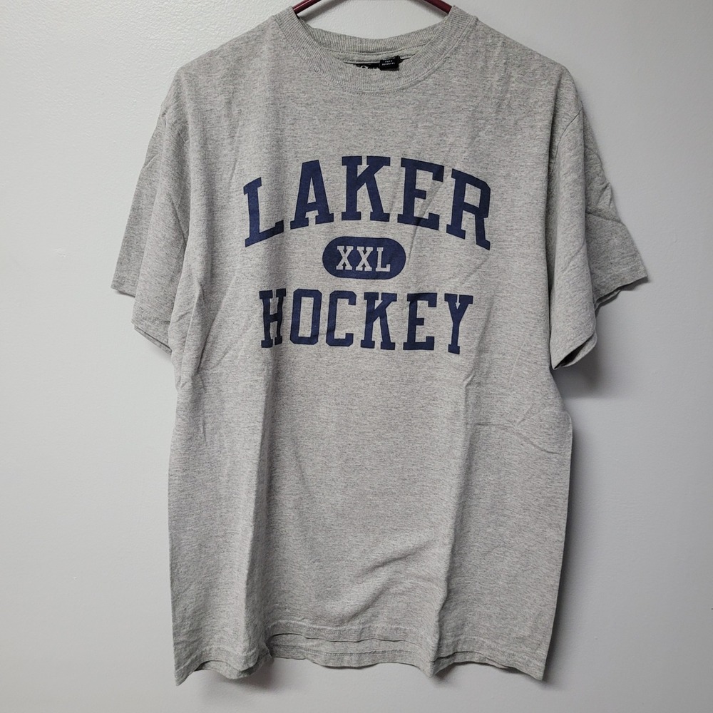 Laker Hockey XXL T Shirt Grey Short Sleeve Graphic‎ Tee Athletic